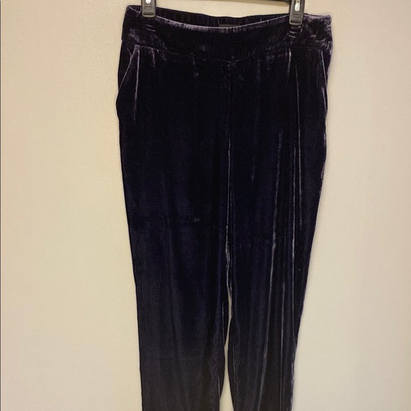 NWT Talbots Midnight Velvet Pants | Size 8 | Deep Purple - Picture 1 of 7
